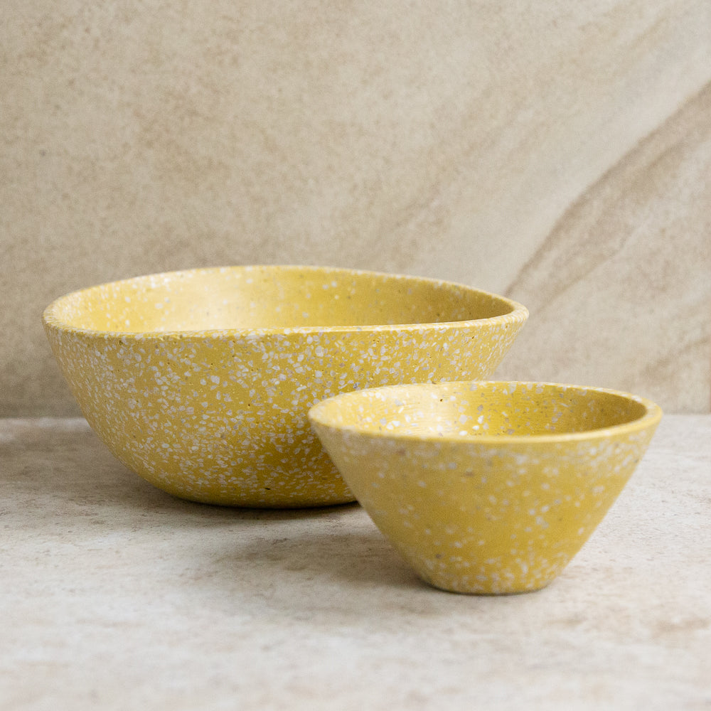 Large Yellow Terrazzo Bowl