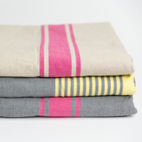Terrycloth Lined Beach Towel - Grey/Yellow