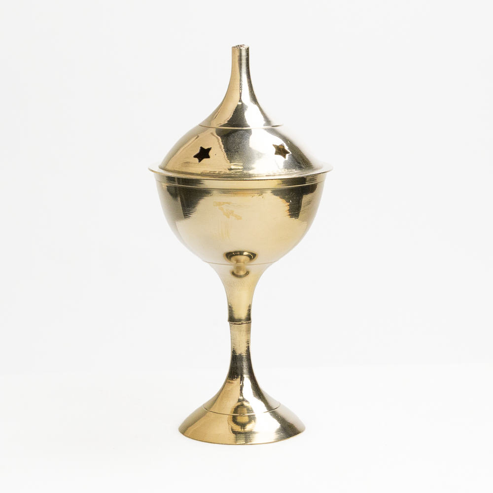 Tall Brass Star Incense Holder