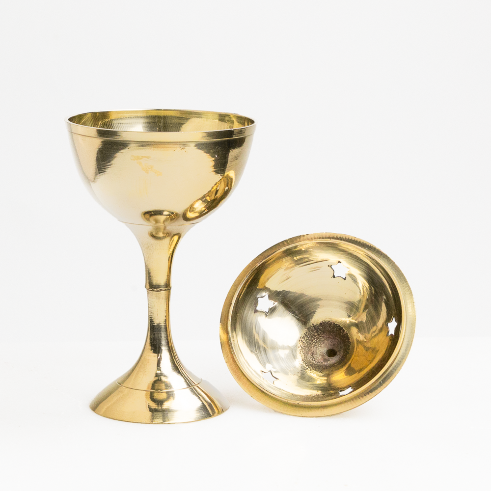Tall Brass Star Incense Holder