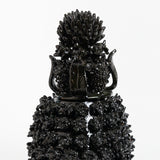 Black Glazed Pineapple Vessel - Piña Huevito