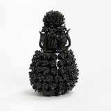 Black Glazed Pineapple Vessel - Piña Huevito