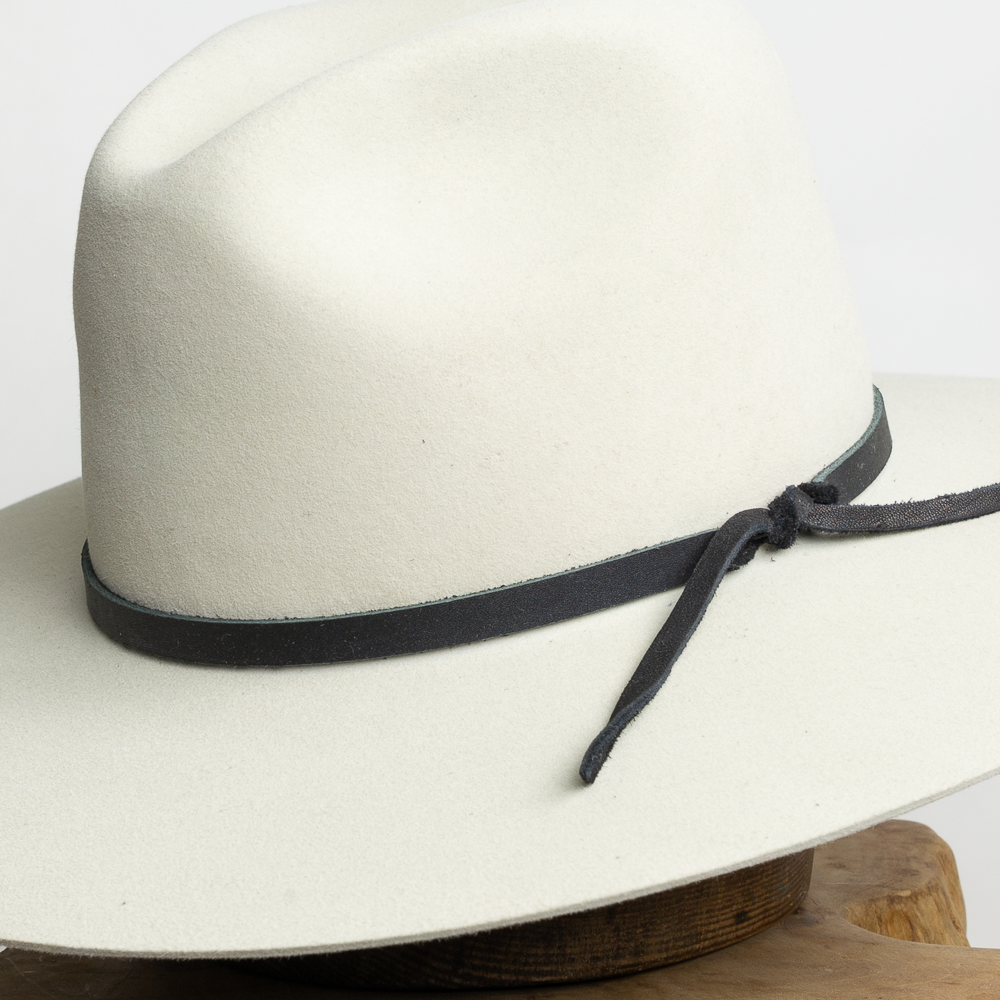 Leather Tie Hat Band - Black