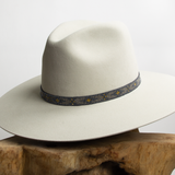 Beaded Stretch Hat Band - Silver