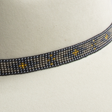 Beaded Stretch Hat Band - Silver