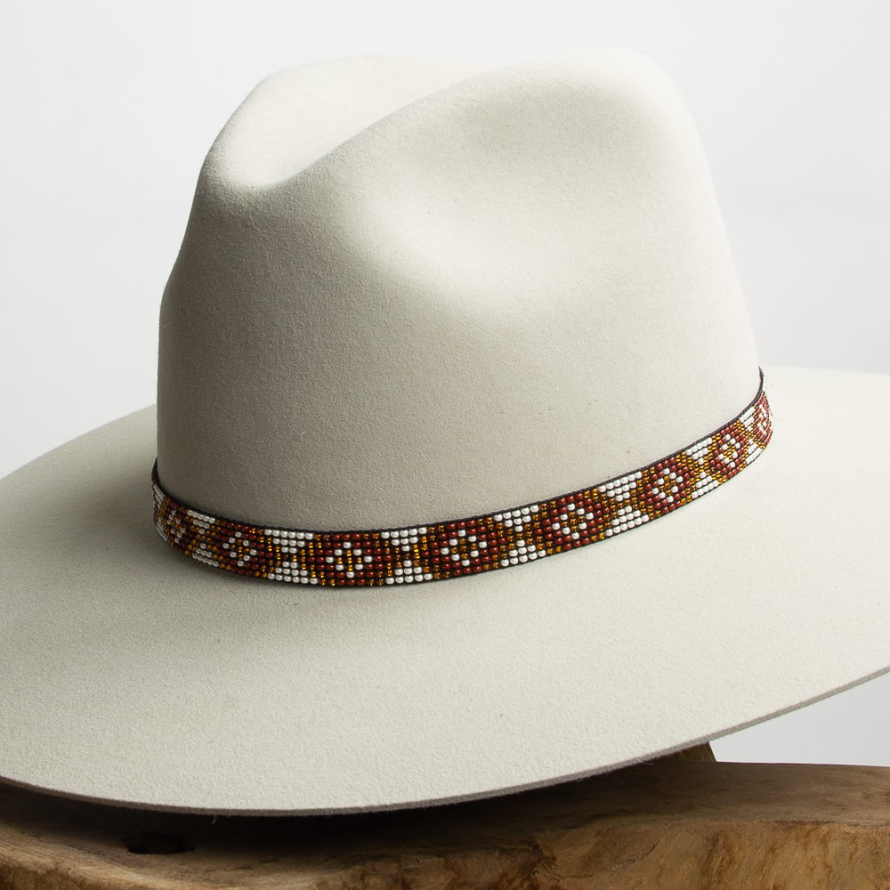 Beaded Stretch Hat Band - Gold