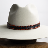 Whipstitch Leather Hat Band - Black