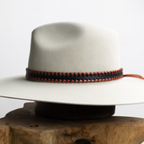 Whipstitch Leather Hat Band - Black