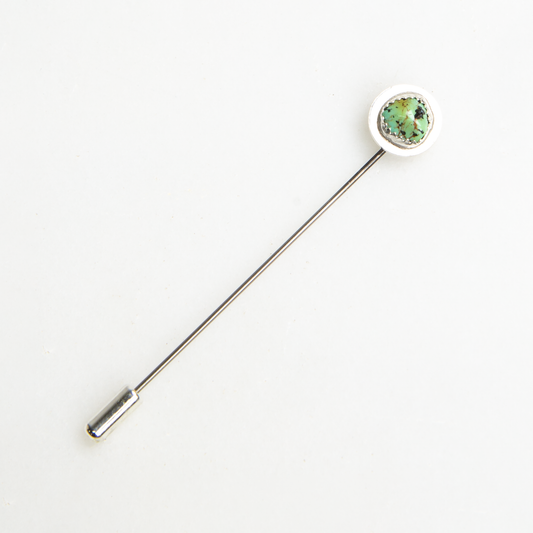 Turquoise Stick Pin - Green Freckle