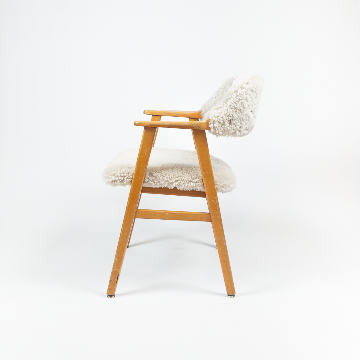 Squared Off Sheepskin Chair