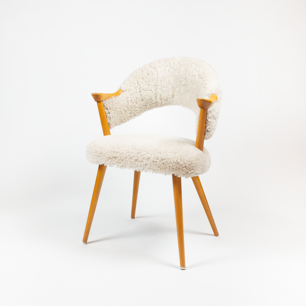 Rounded Off Sheepskin Chair