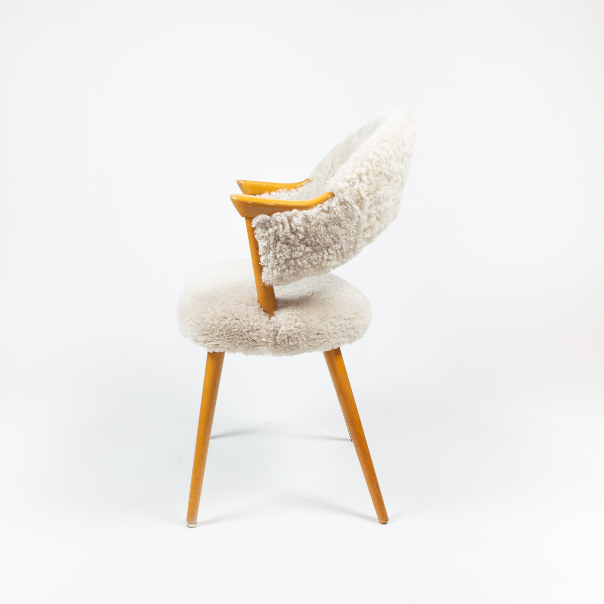 Rounded Off Sheepskin Chair