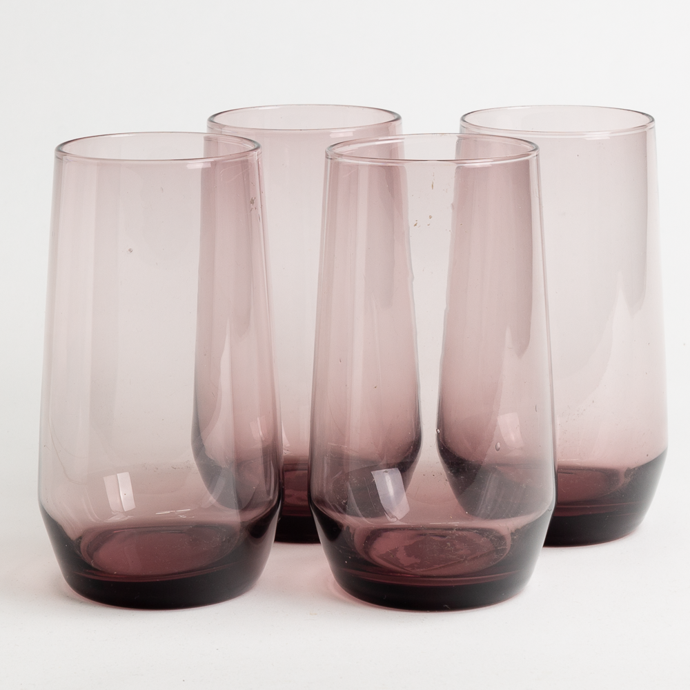 Plum Tall Glasses