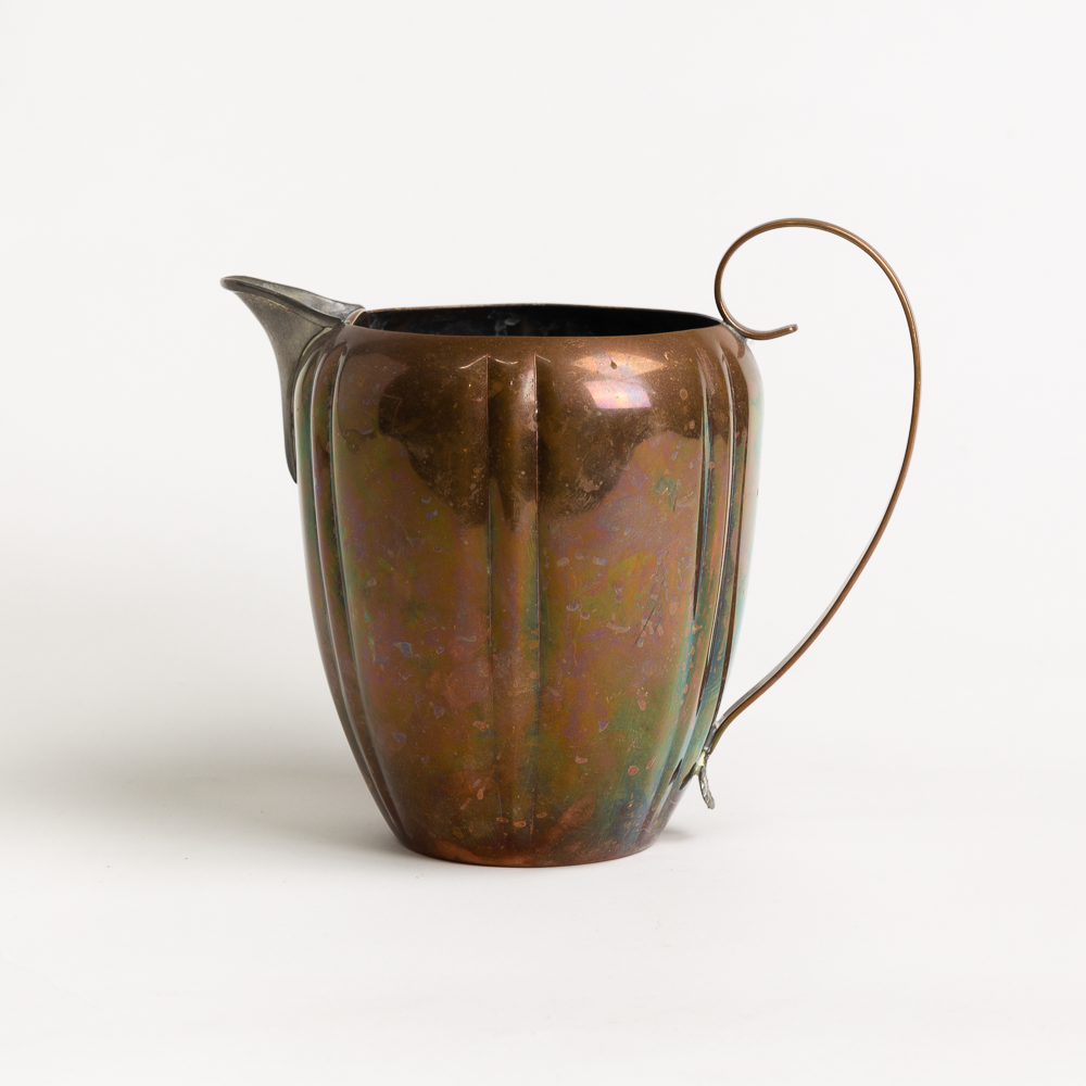 Flemish Hammered Copper Pitcher