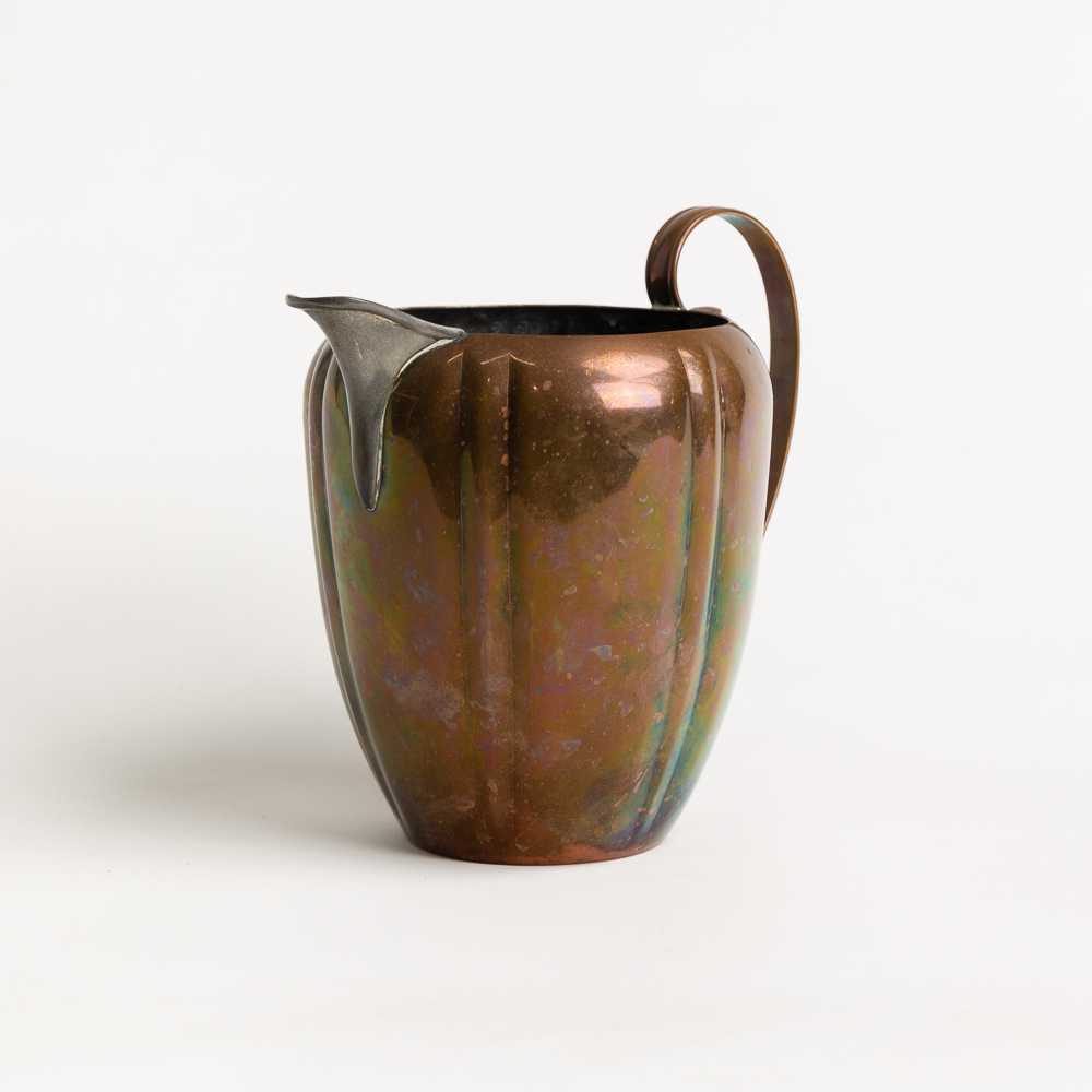 Flemish Hammered Copper Pitcher