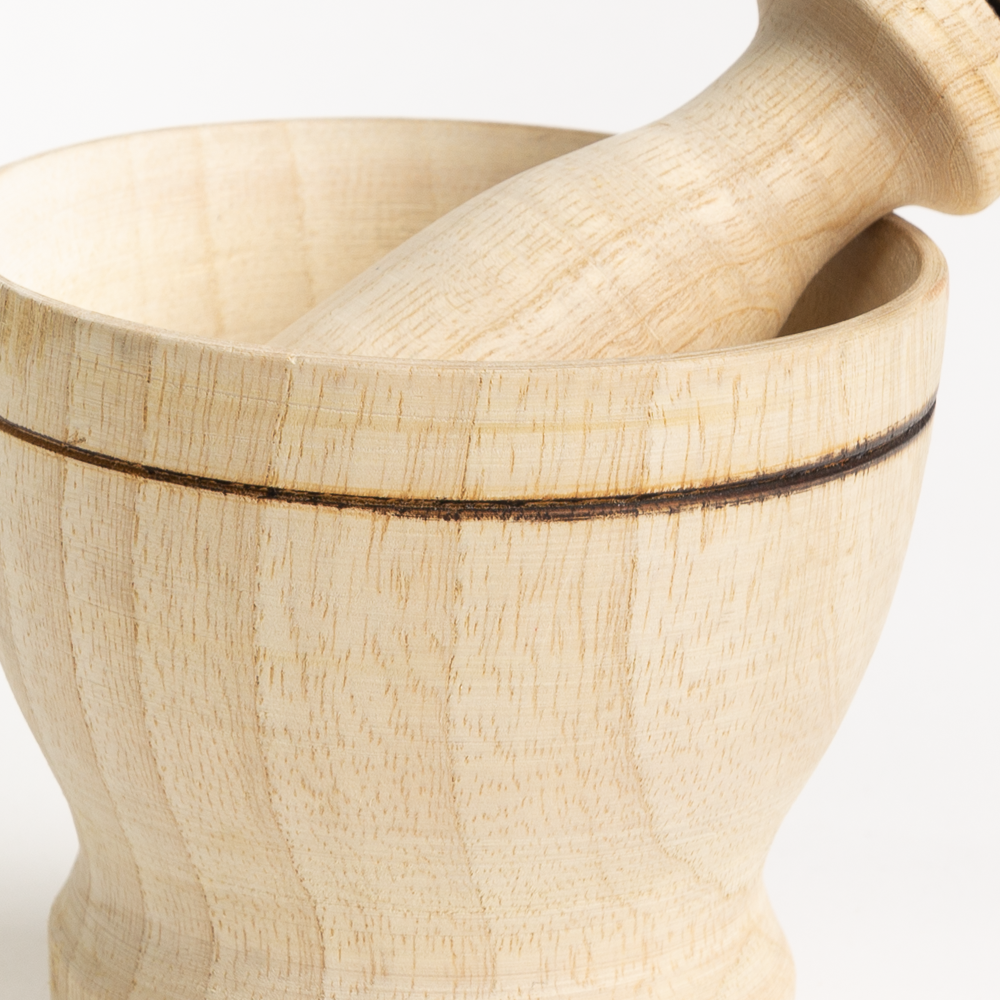 Wooden Mortar + Pestle