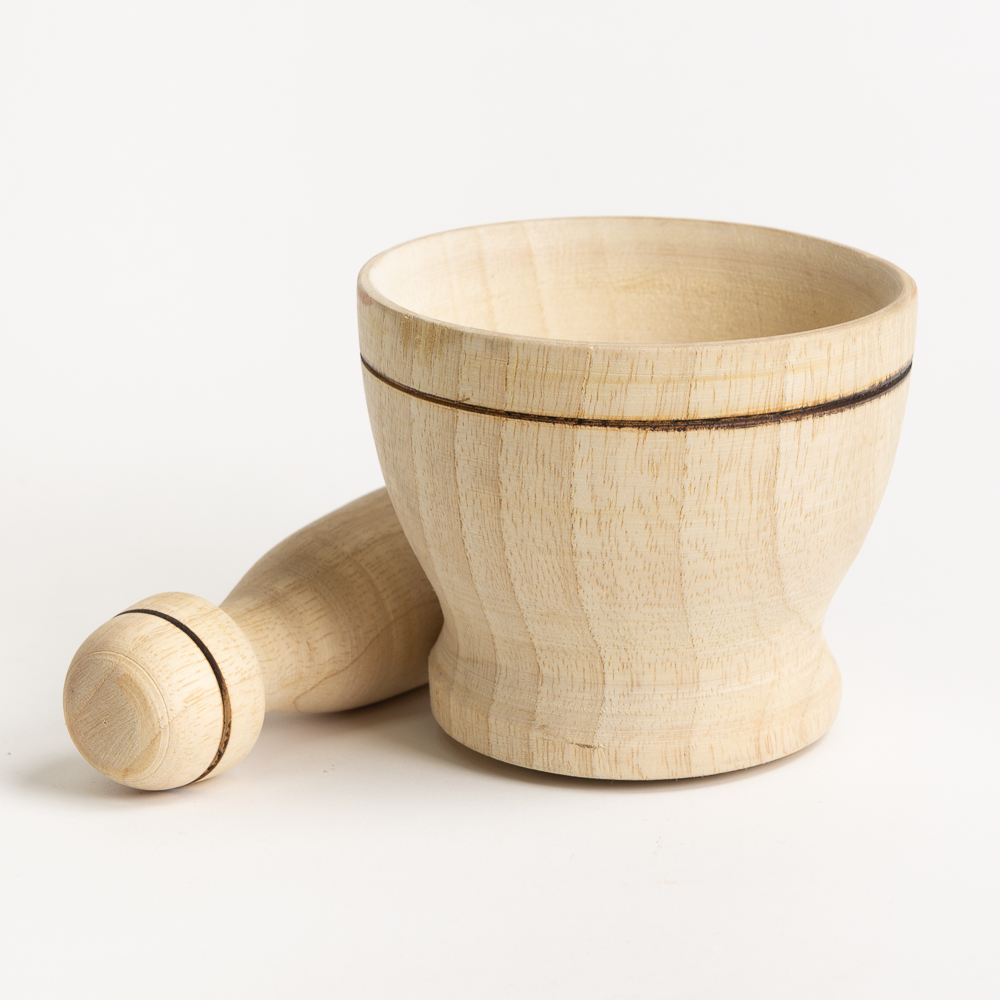 Wooden Mortar + Pestle