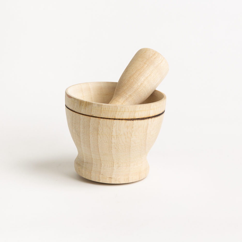 Wooden Mortar + Pestle