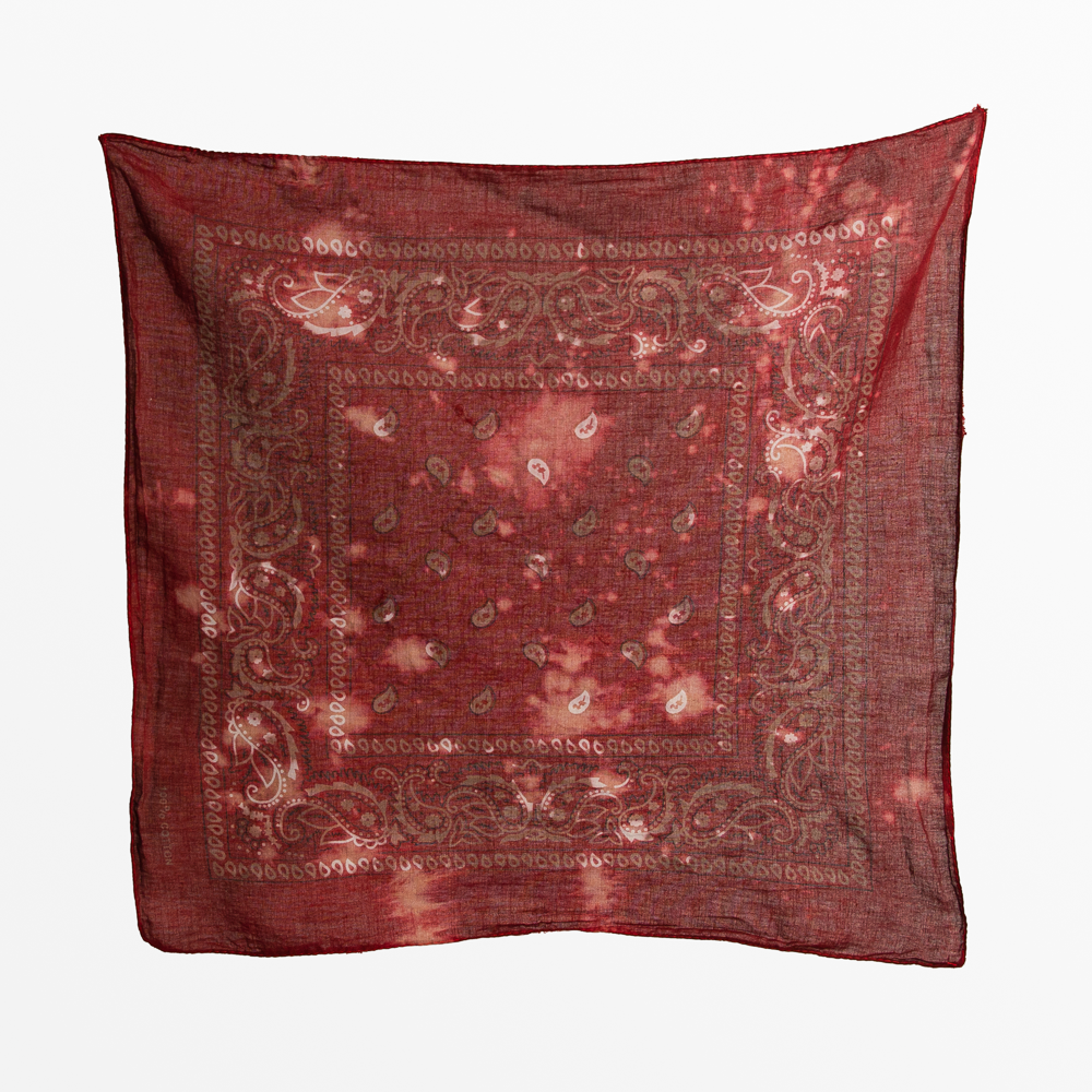 Stonewashed Cotton Bandana - Red