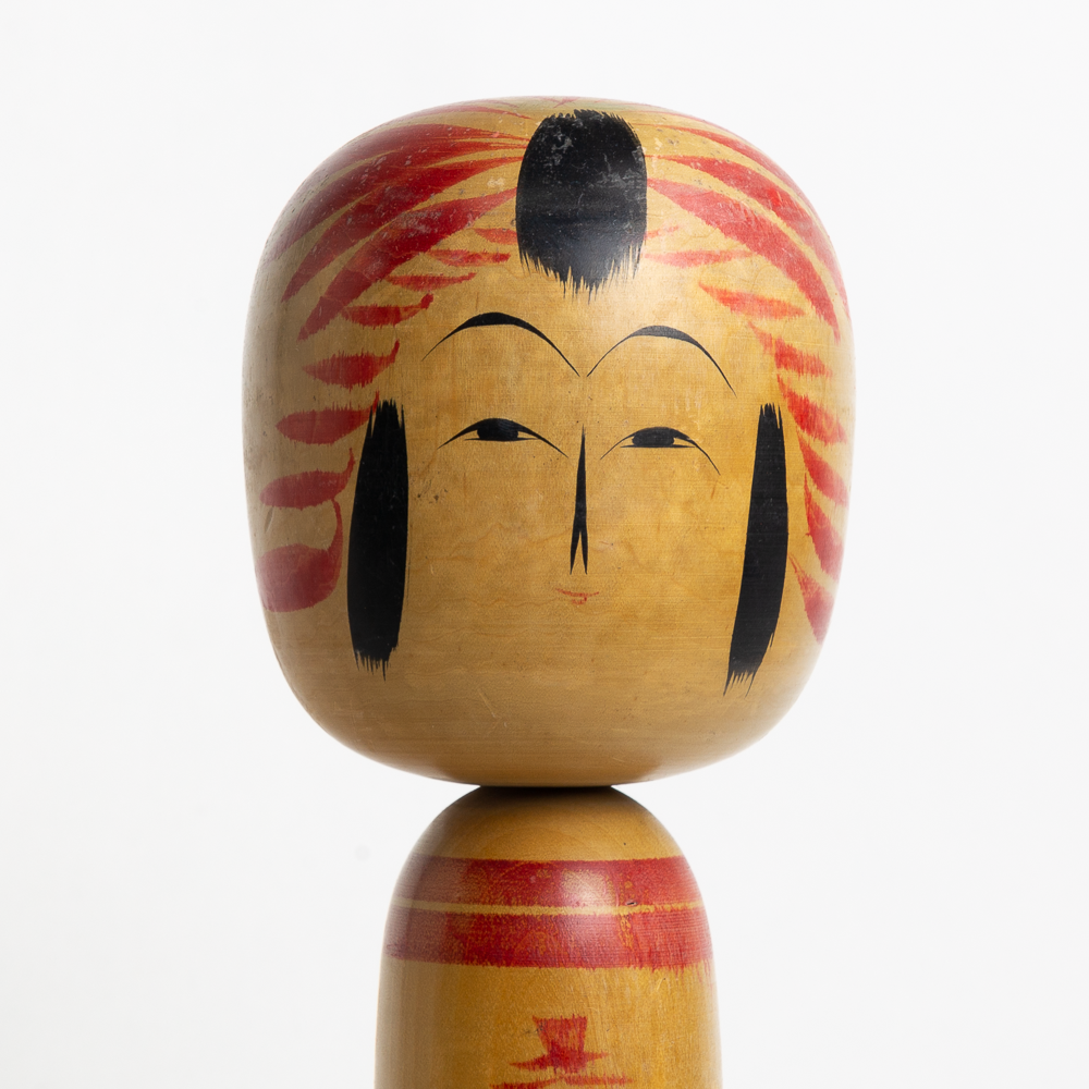 Vintage Japanese Red Kokeshi Doll