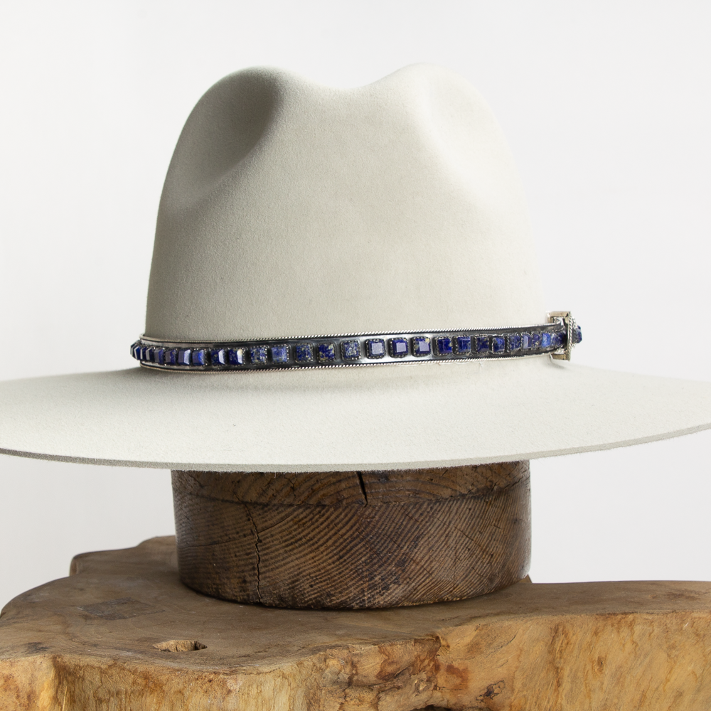Lapis Lazuli Sterling Silver Hat Band