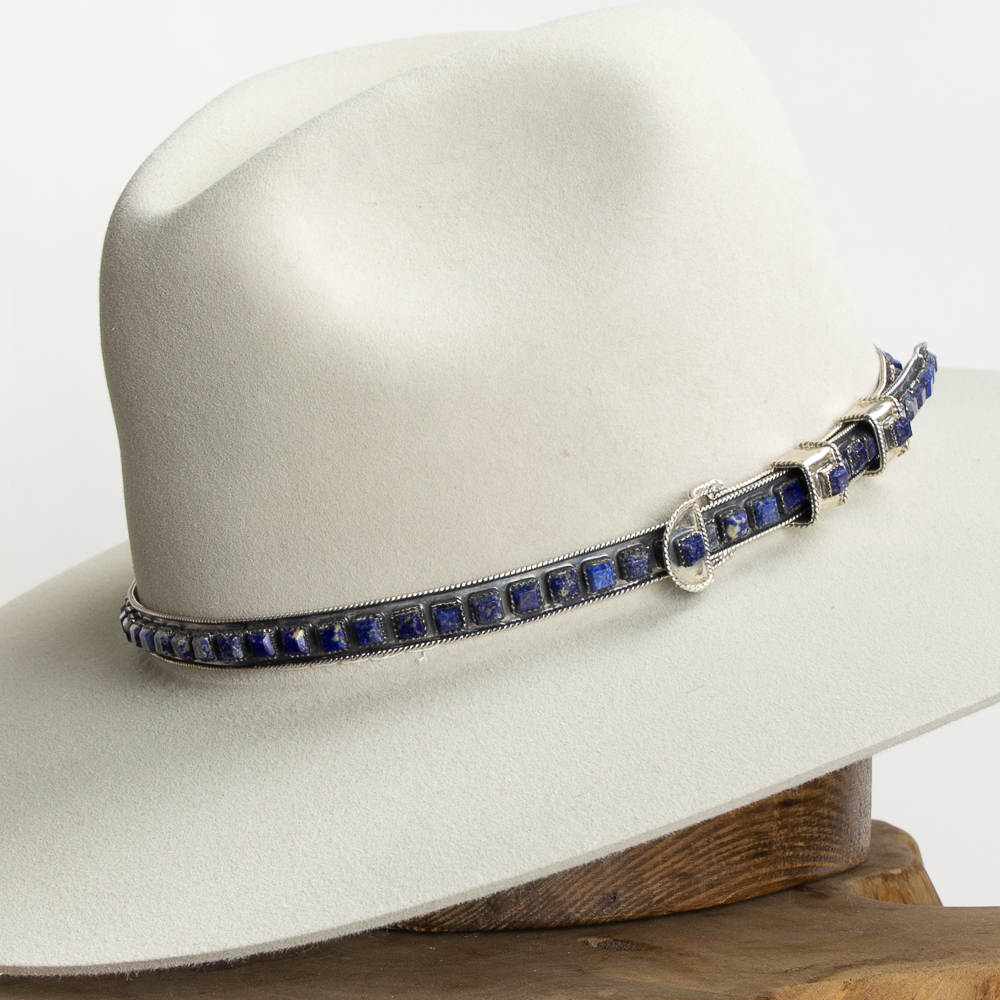 Lapis Lazuli Sterling Silver Hat Band