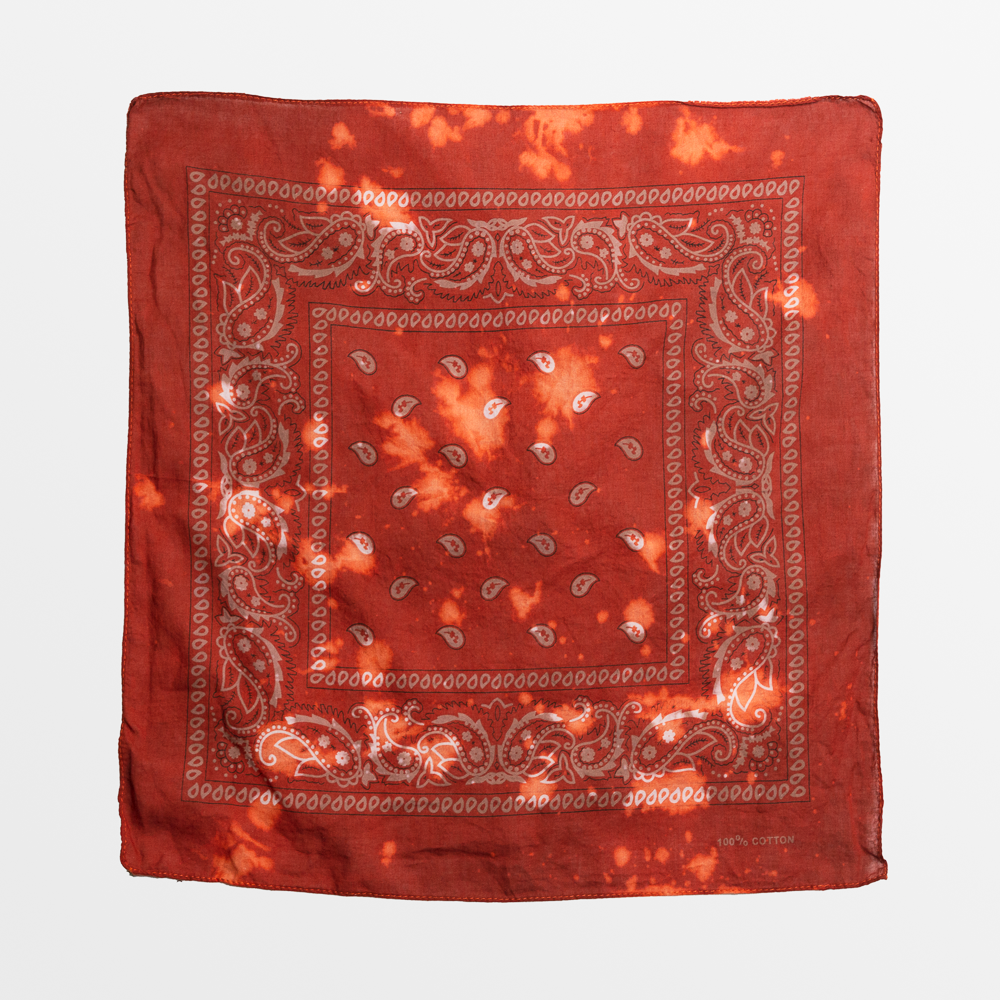 Stonewashed Cotton Bandana - Rust