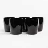 Black China Cups - Set of 5