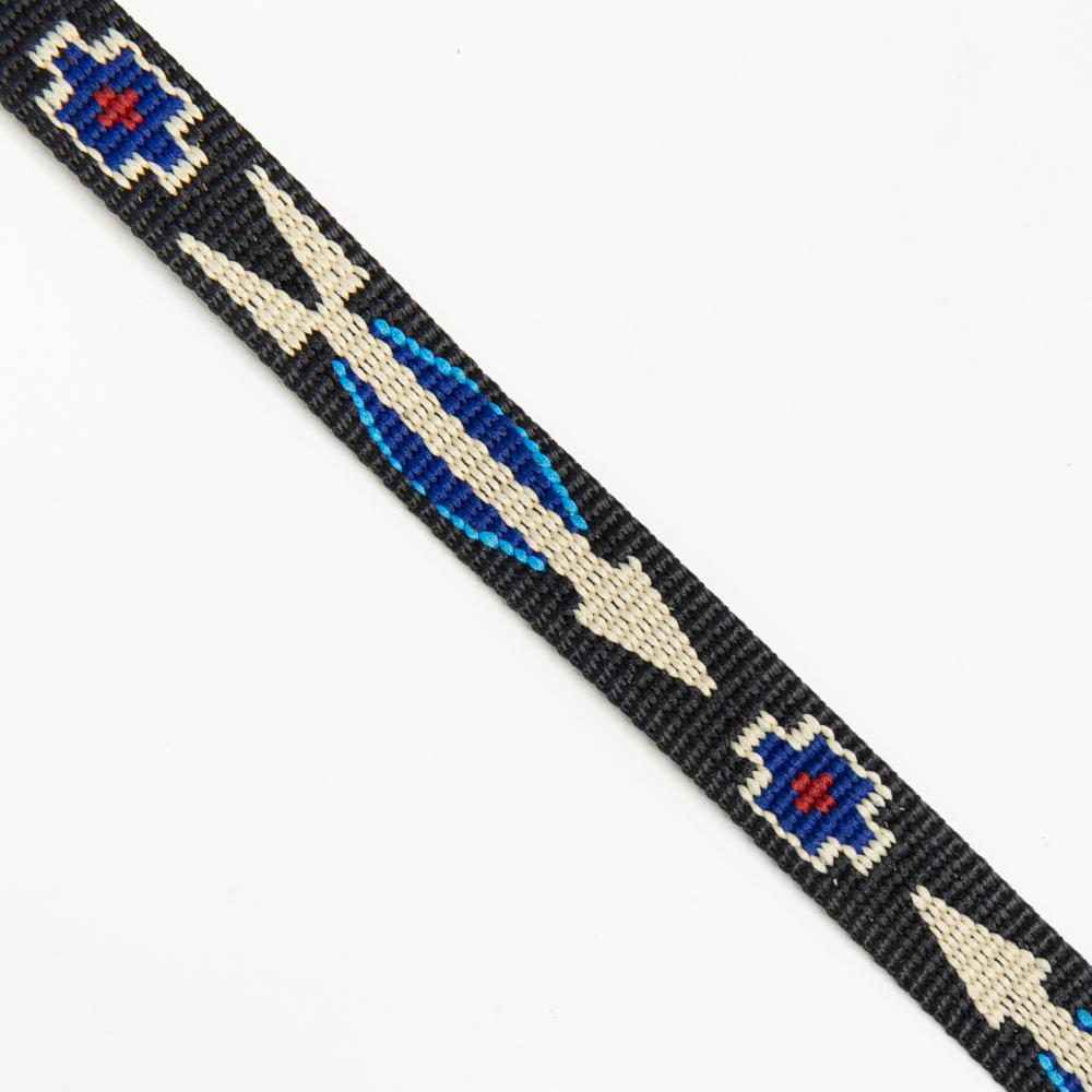 Thick Tapestry Hat Band - Black
