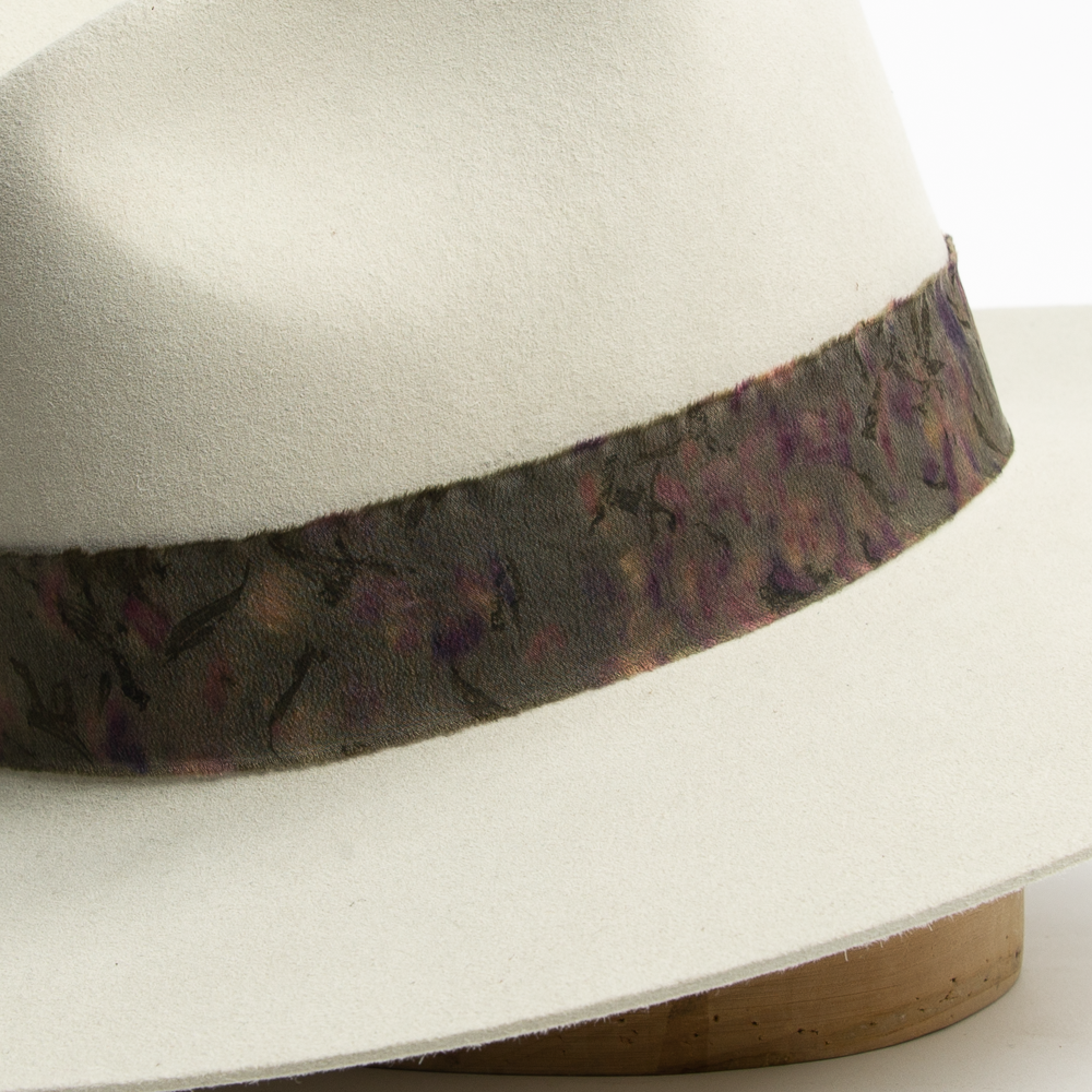 Botanically Dyed Silk Hat Band - Green
