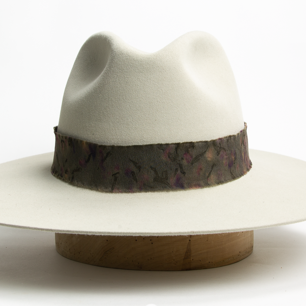 Botanically Dyed Silk Hat Band - Green
