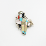 Multi Stone Parrot Pin