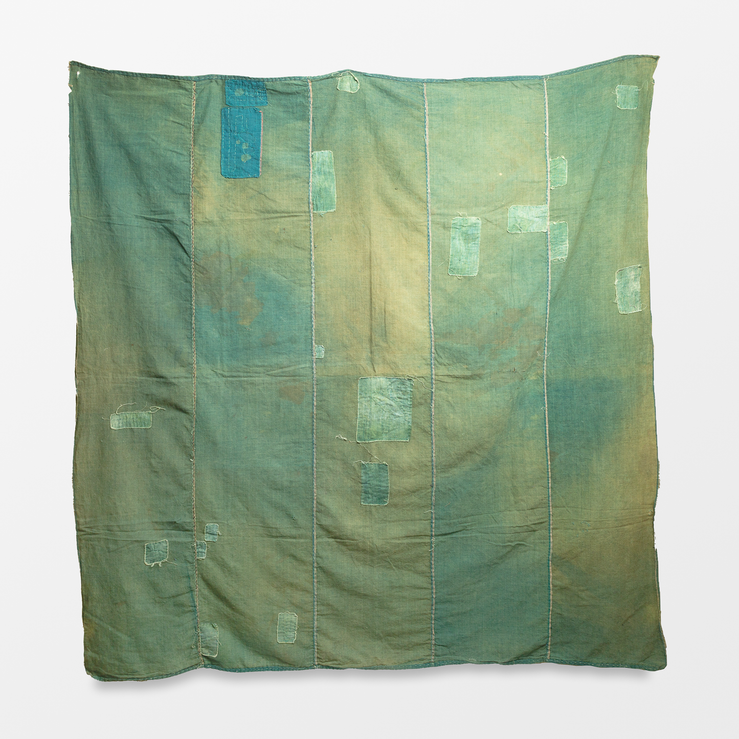 Japanese Boro Indigo Cloth - Green