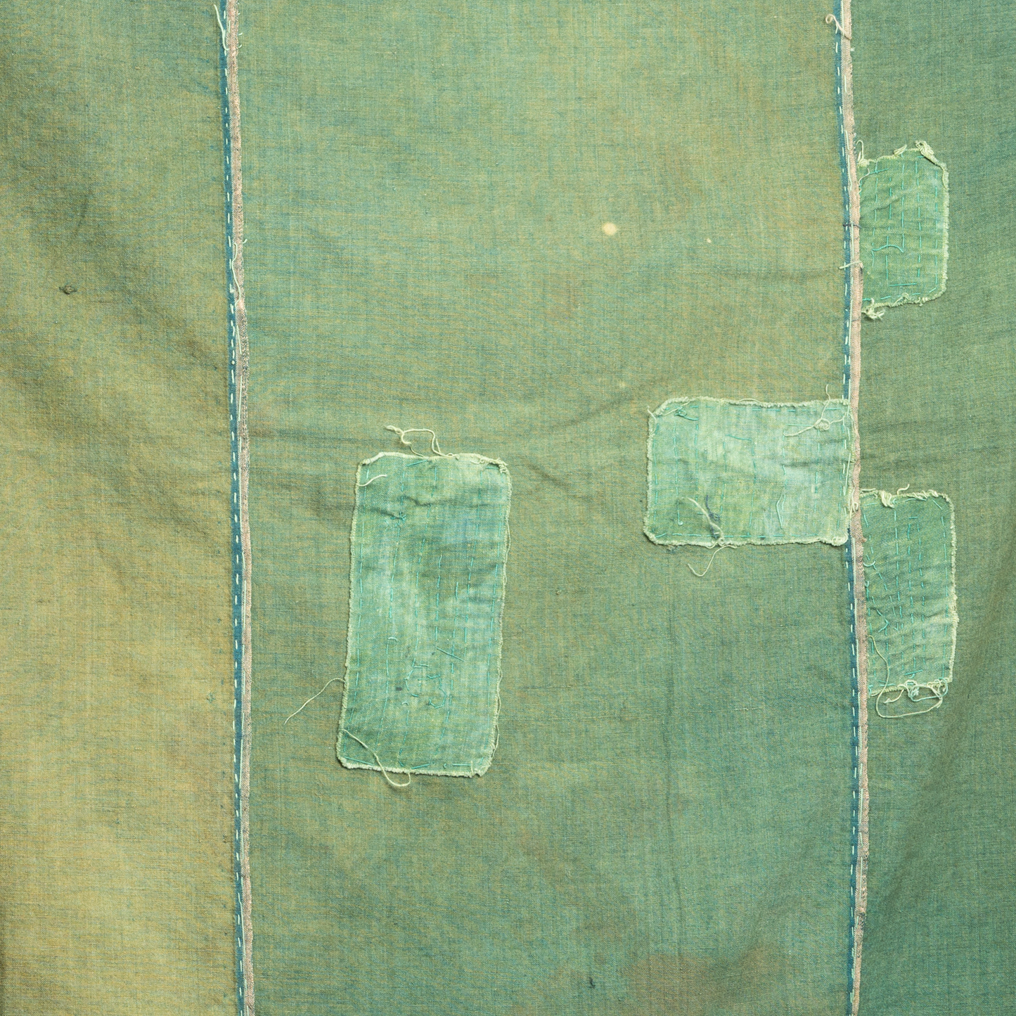Japanese Boro Indigo Cloth - Green