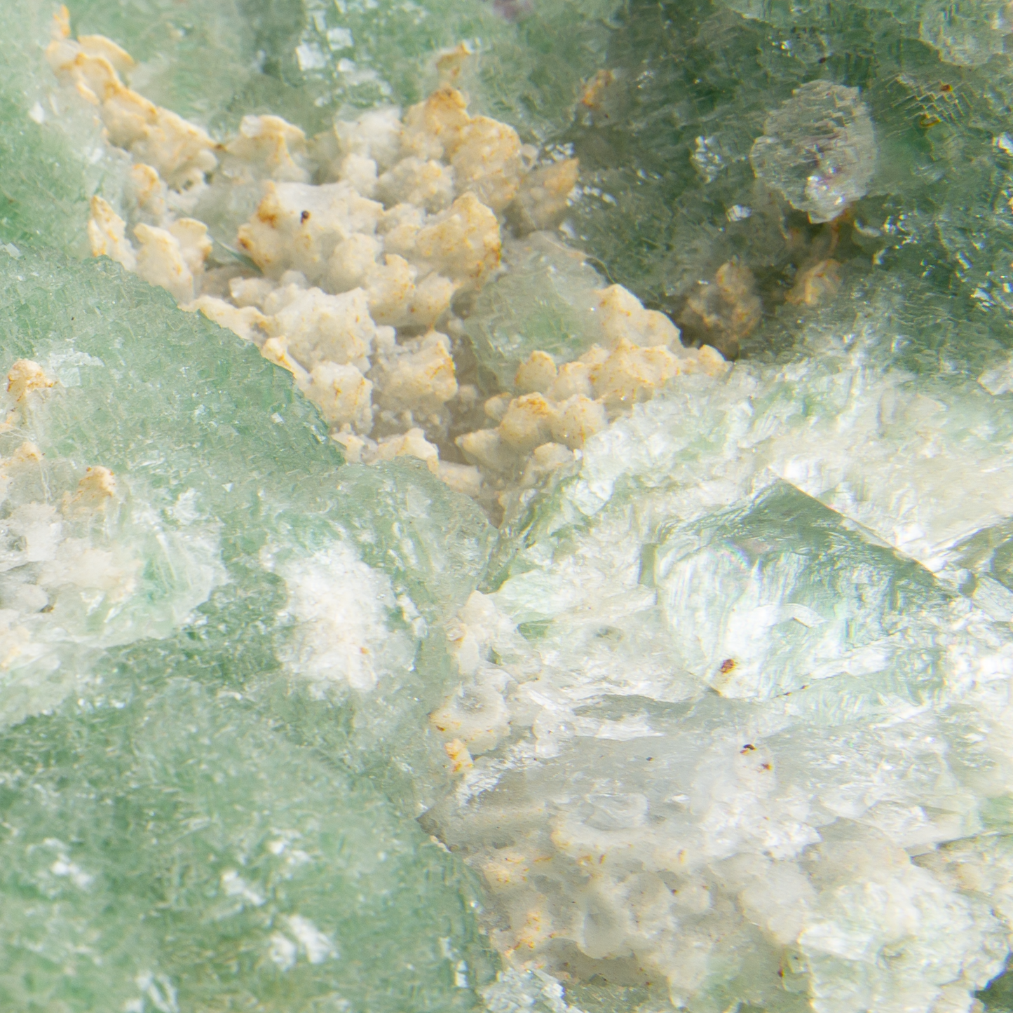 Green Fluorite Quartz Ore Cluster