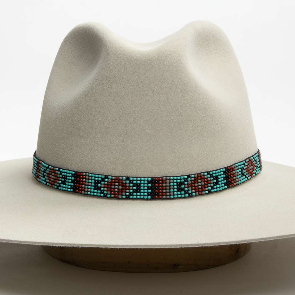 Beaded Stretch Hat Band - Turquoise