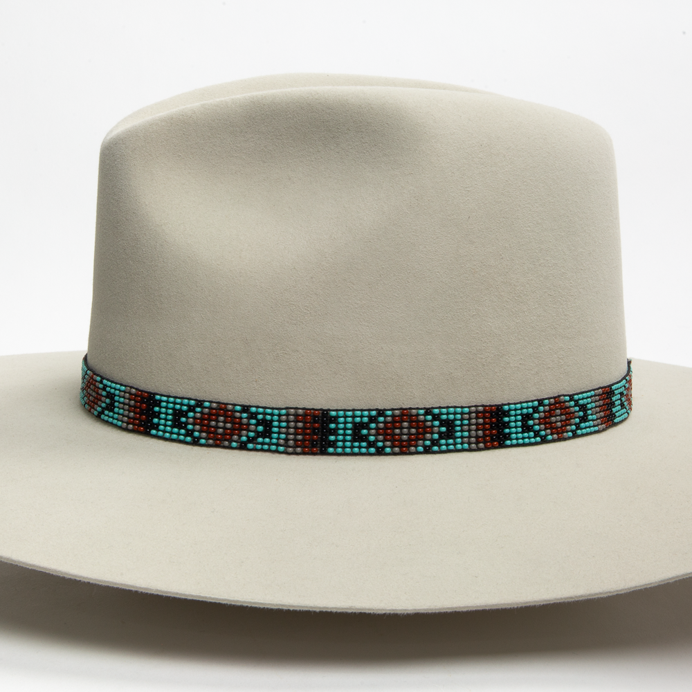 Beaded Stretch Hat Band - Turquoise