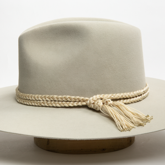 Nylon Braided Hat Band - Cream