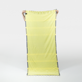 Terrycloth Lined Beach Towel - Grey/Yellow