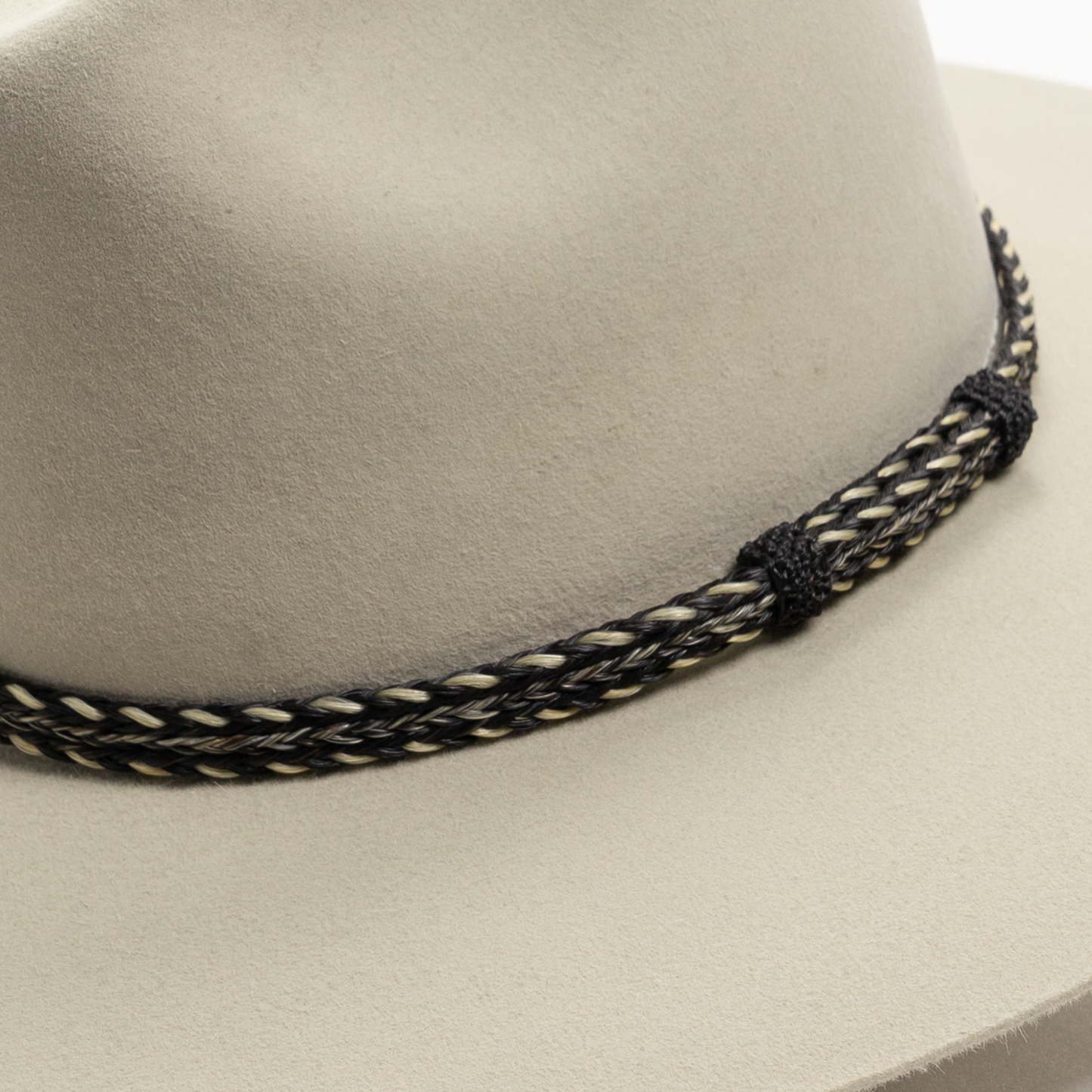 Three Strand Horsehair Band - Grey