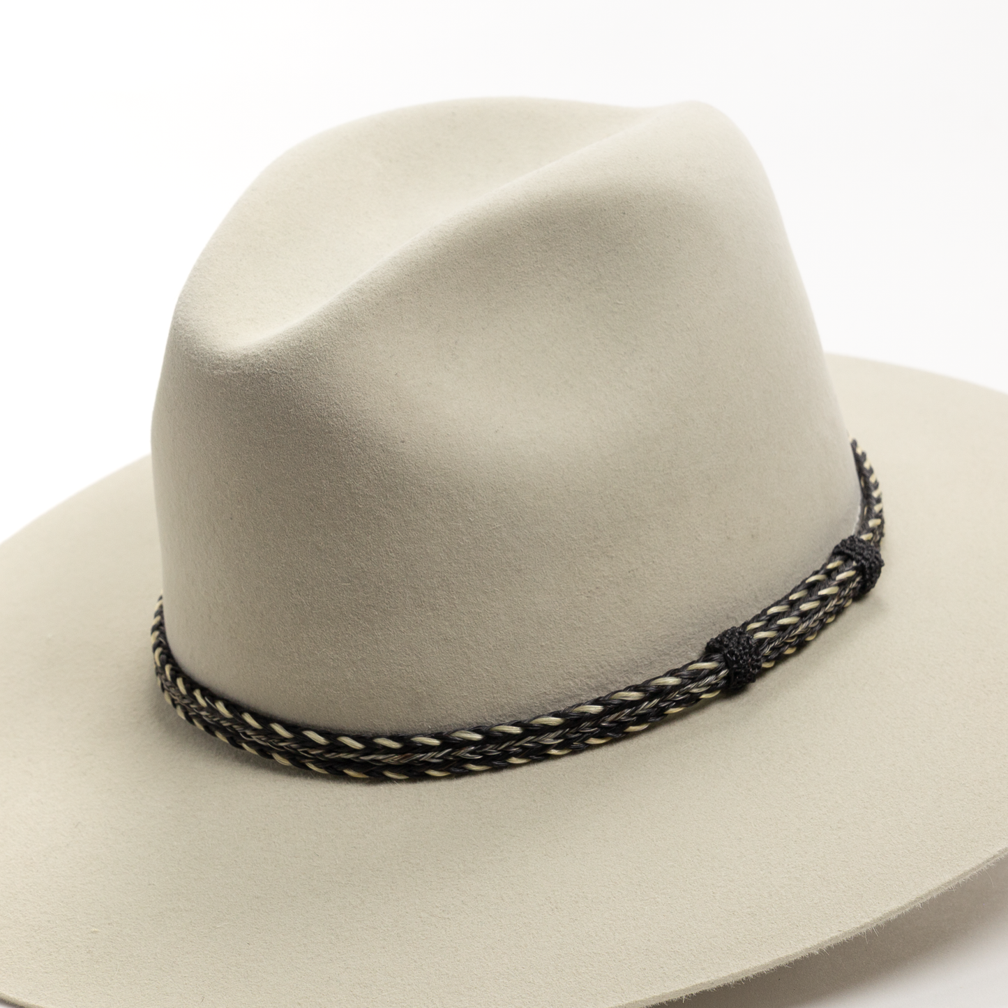 Three Strand Horsehair Band - Grey