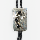 Black Onyx Stamped Bolo