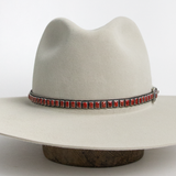 Red Spiny Oyster Sterling Silver Hat Band