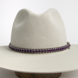 Purple Spiny Oyster Sterling Silver Hat Band