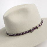 Purple Spiny Oyster Sterling Silver Hat Band