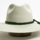 Nylon Cadeneta Hat Band - Emerald