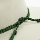 Nylon Cadeneta Hat Band - Emerald