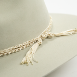 Nylon Cadeneta Hat Band - Cream