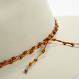 Nylon Knotted Hat Band - Rust