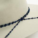 Nylon Knotted Hat Band - Navy
